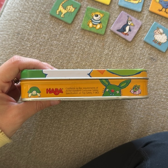 HABA Mini Lotto Number 19 Miniature Travel Tin Set of 4 Bingo From Germany - Picture 8 of 15